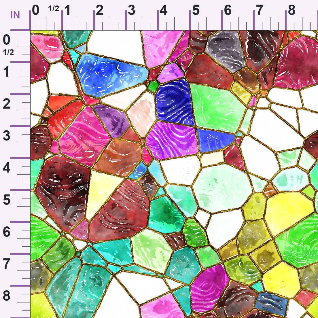 Gilded Mosaic Pattern 10 Minky Fabric