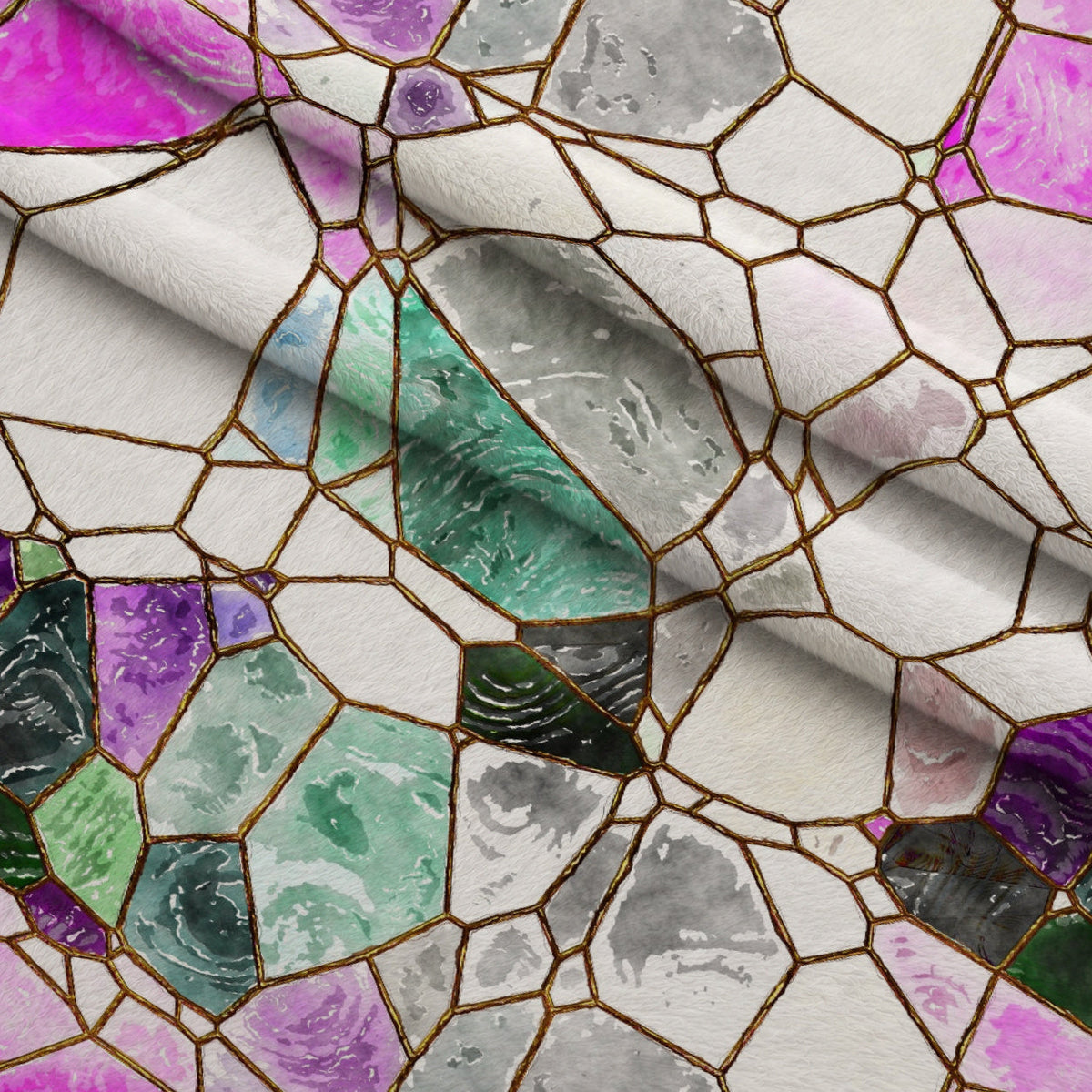 Gilded Mosaic Pattern 12 Minky Fabric