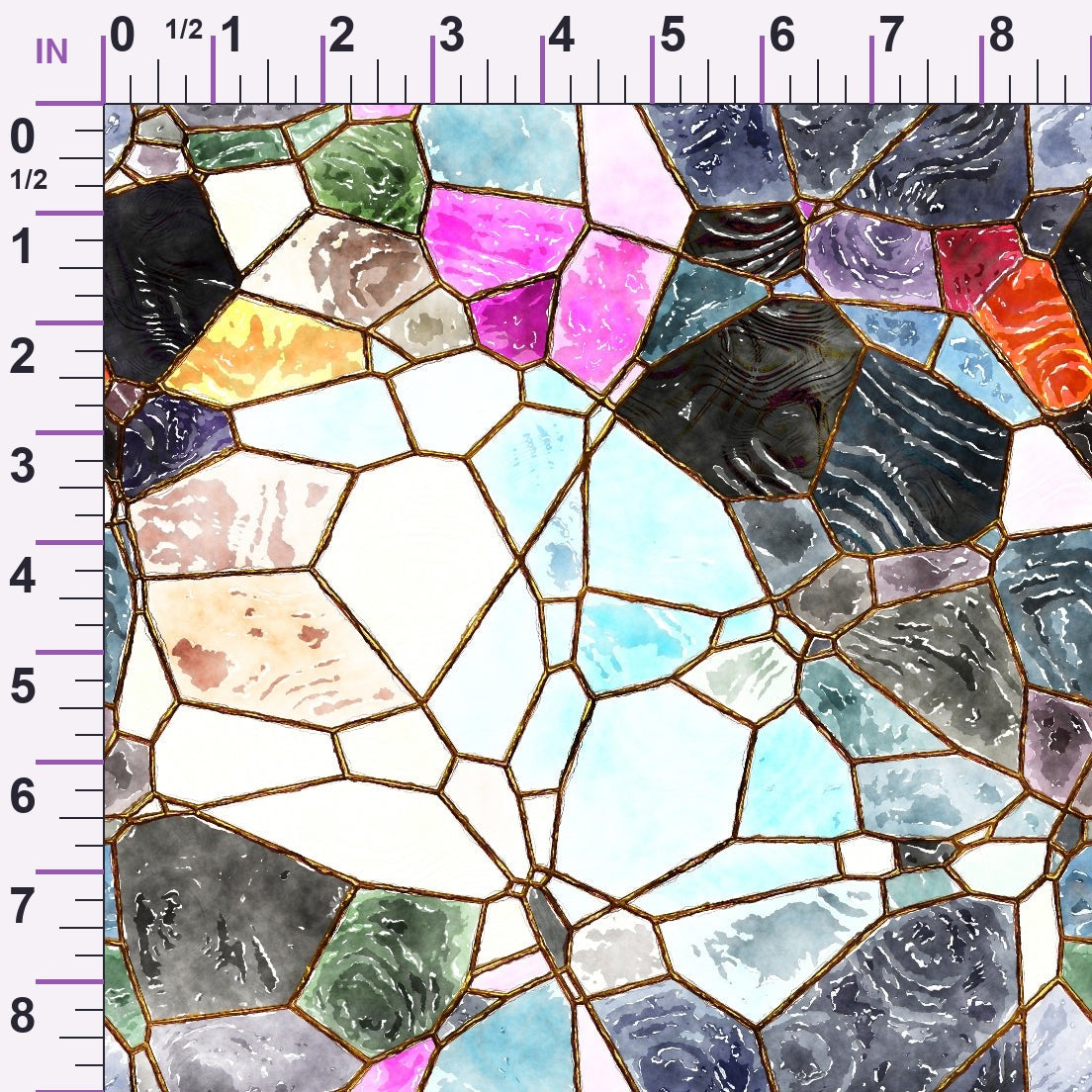 Gilded Mosaic Pattern 13 Minky Fabric