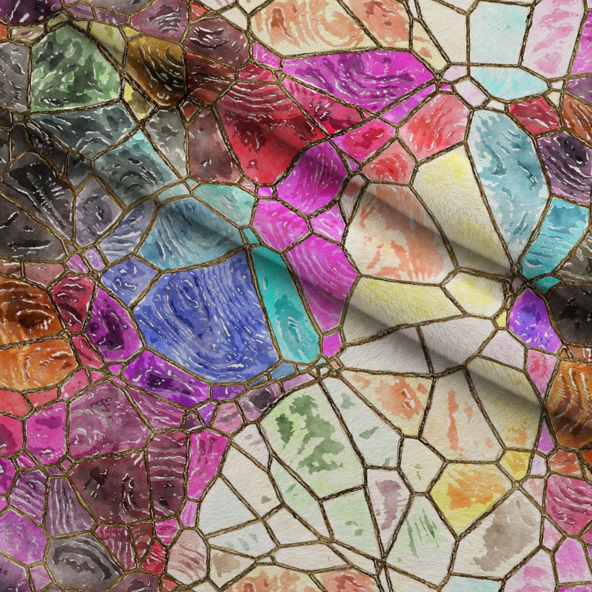 Gilded Mosaic Pattern 15 Minky Fabric