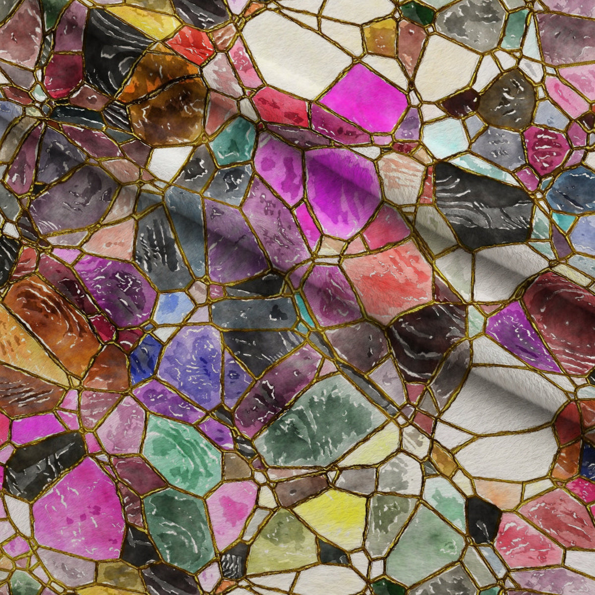 Gilded Mosaic Pattern 16 Minky Fabric
