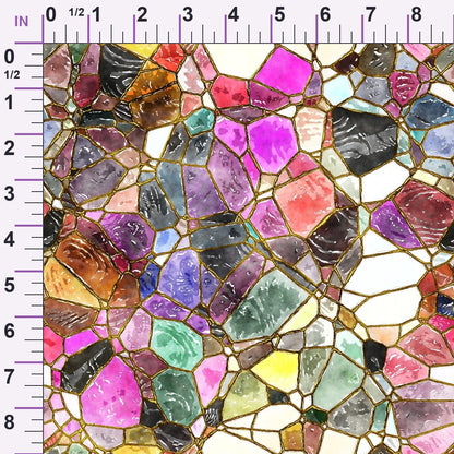 Gilded Mosaic Pattern 16 Minky Fabric
