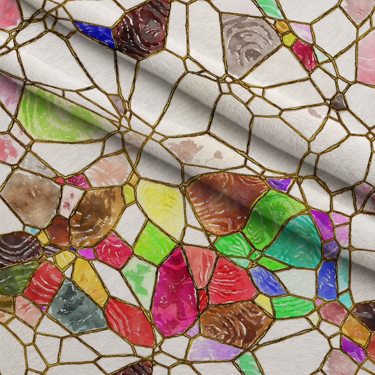 Gilded Mosaic Pattern 18 Minky Fabric