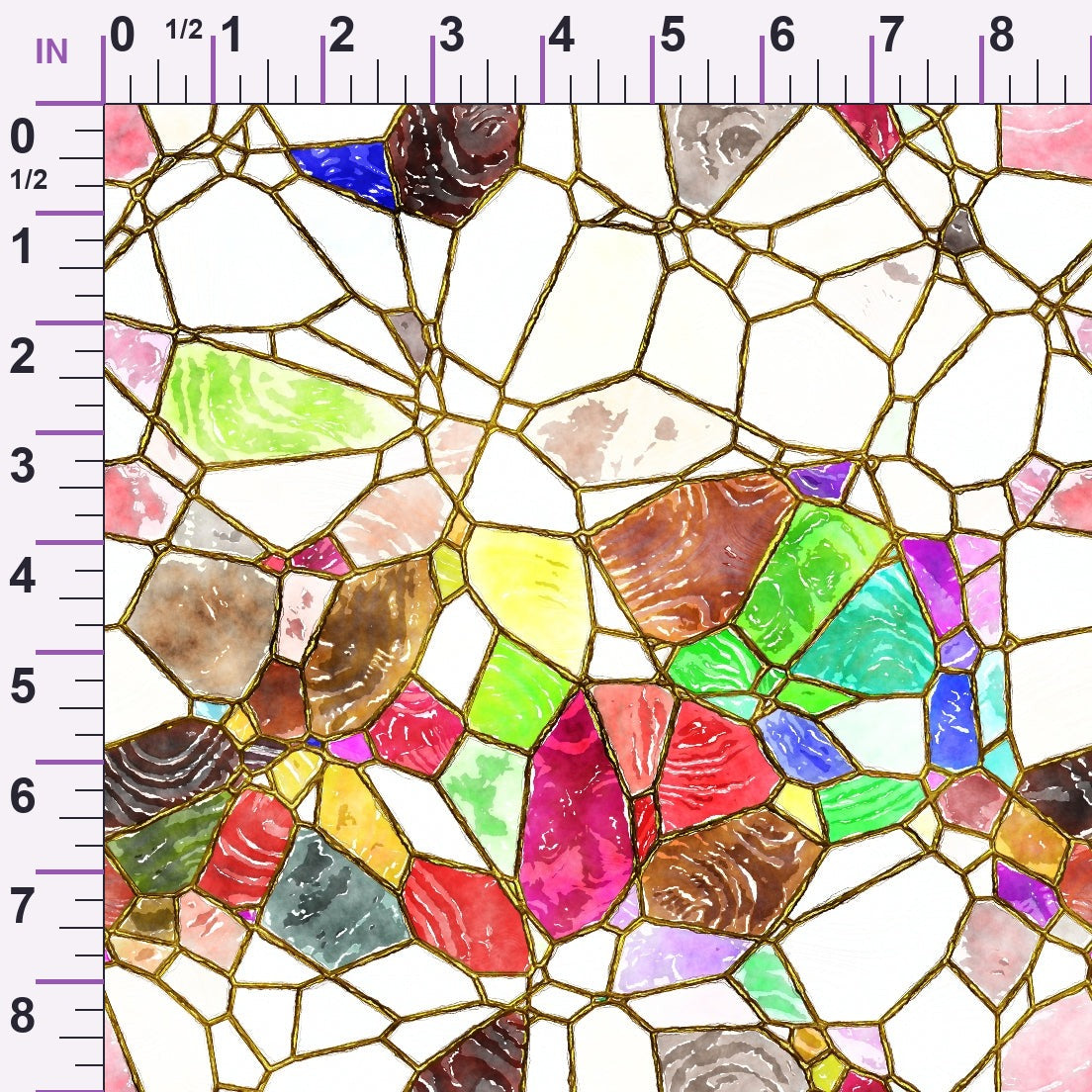 Gilded Mosaic Pattern 18 Minky Fabric