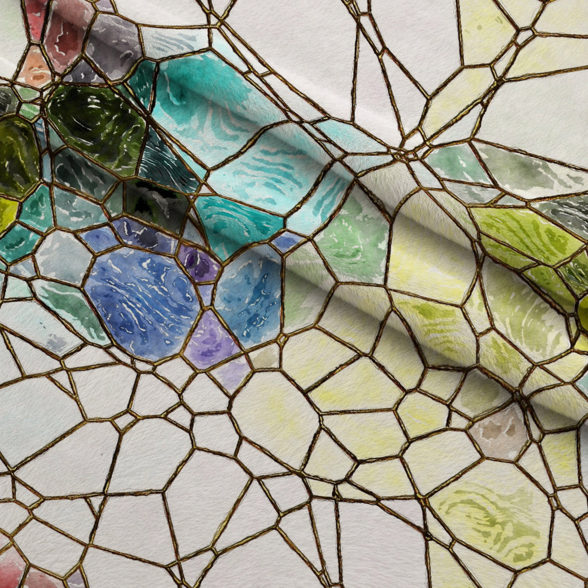 Gilded Mosaic Pattern 3 Minky Fabric