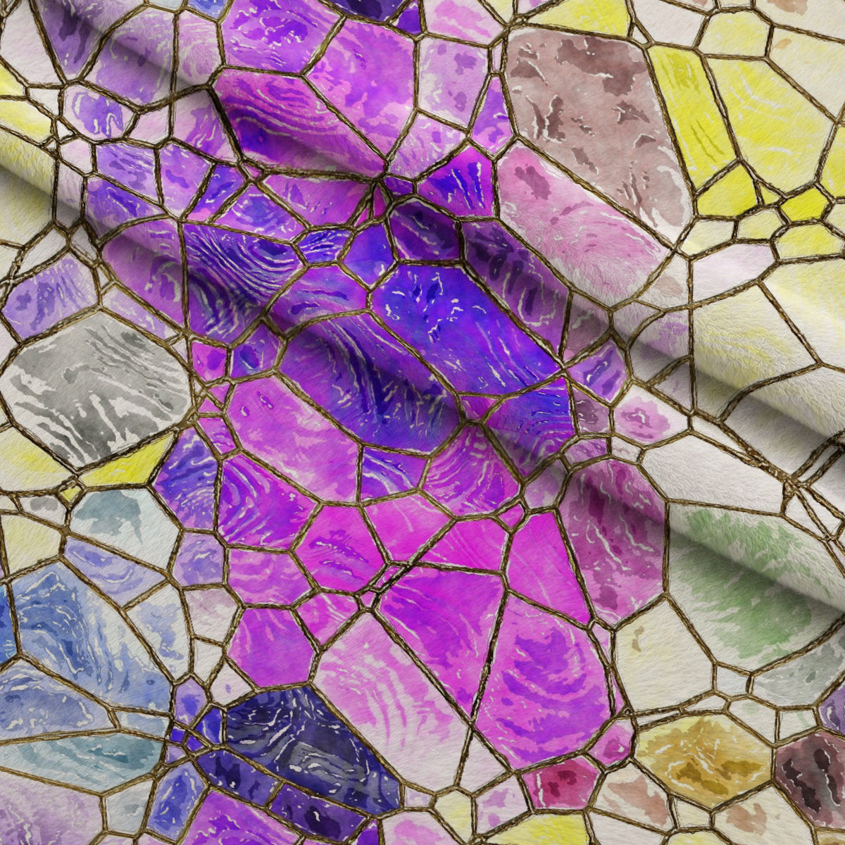 Gilded Mosaic Pattern 4 Minky Fabric