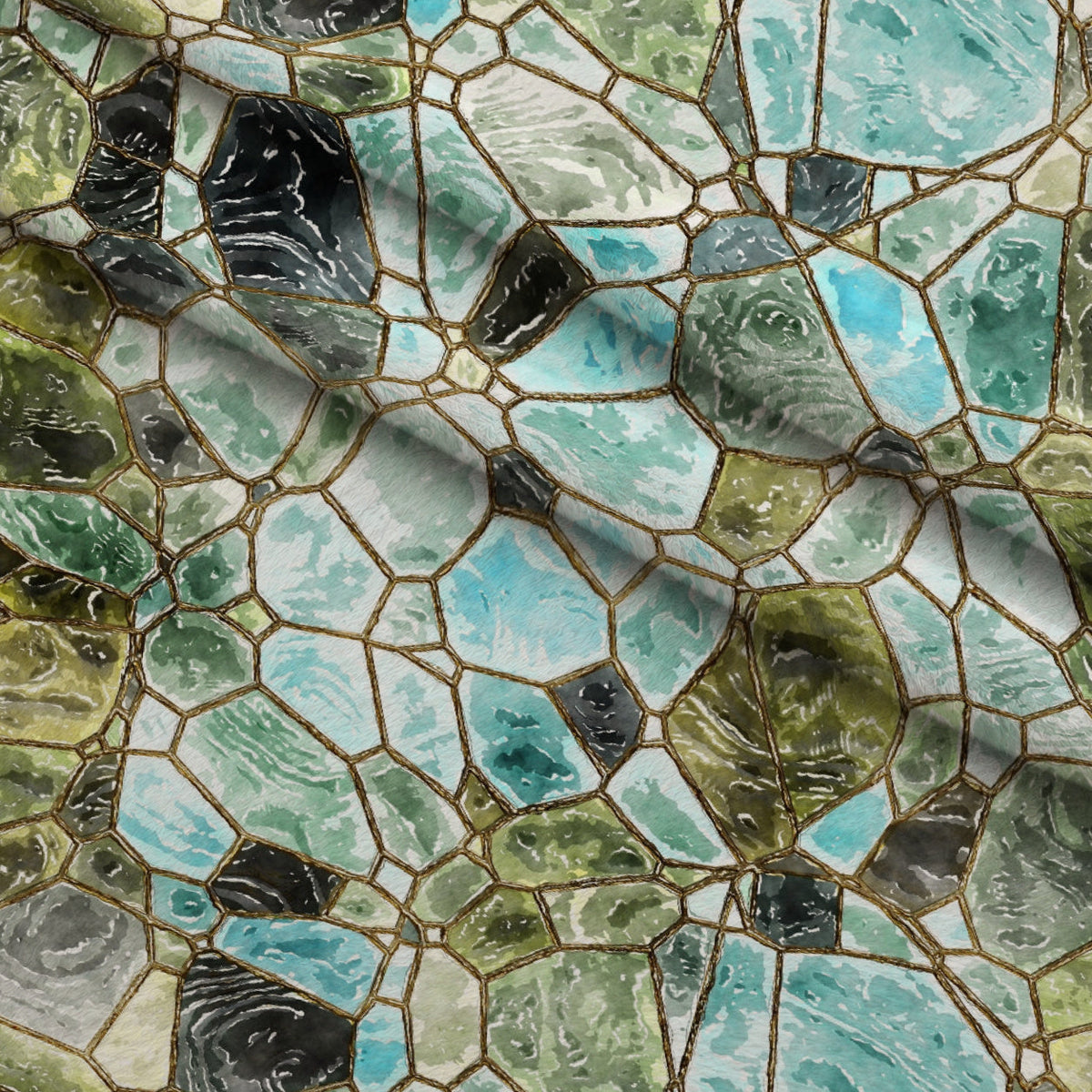 Gilded Mosaic Pattern 5 Minky Fabric