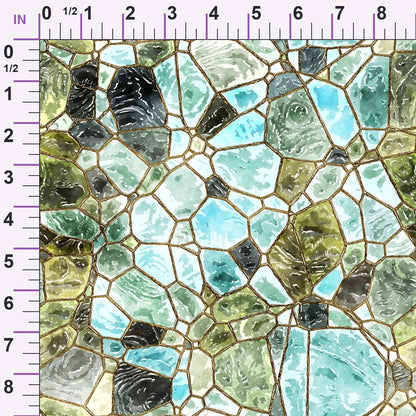 Gilded Mosaic Pattern 5 Minky Fabric