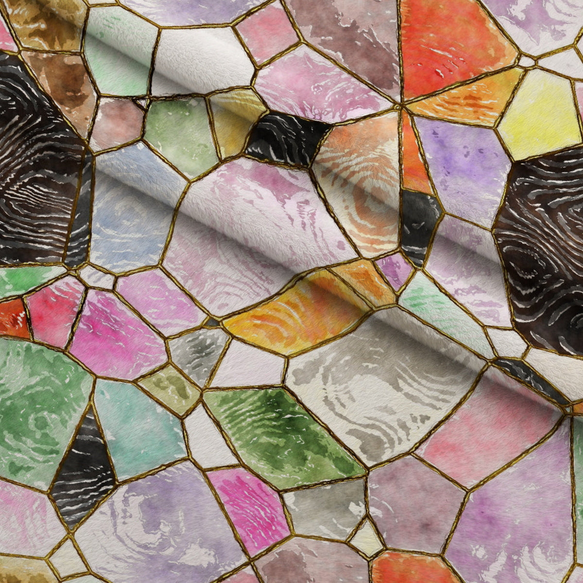 Gilded Mosaic Pattern 8 Minky Fabric