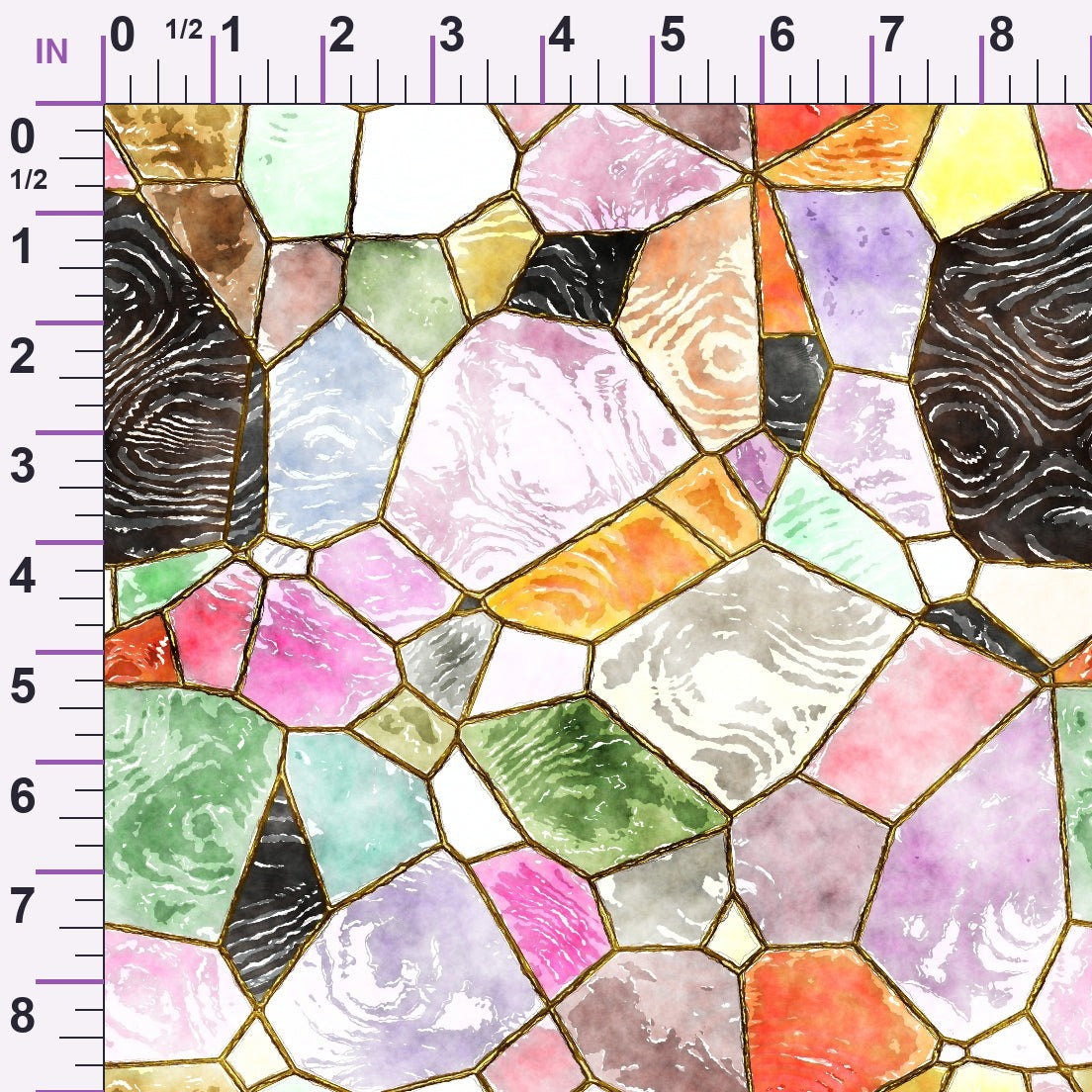Gilded Mosaic Pattern 8 Minky Fabric
