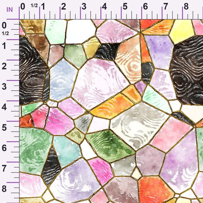 Gilded Mosaic Pattern 8 Minky Fabric