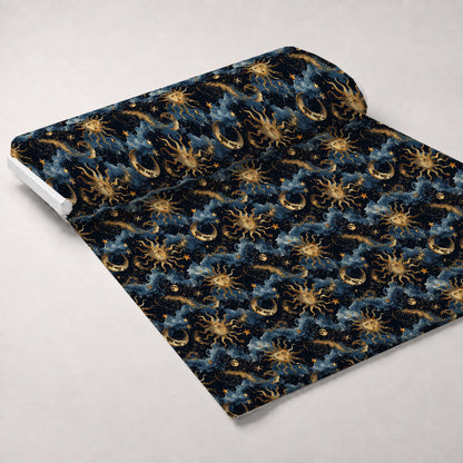 Gilded Night Sky Pattern 2 Minky Fabric