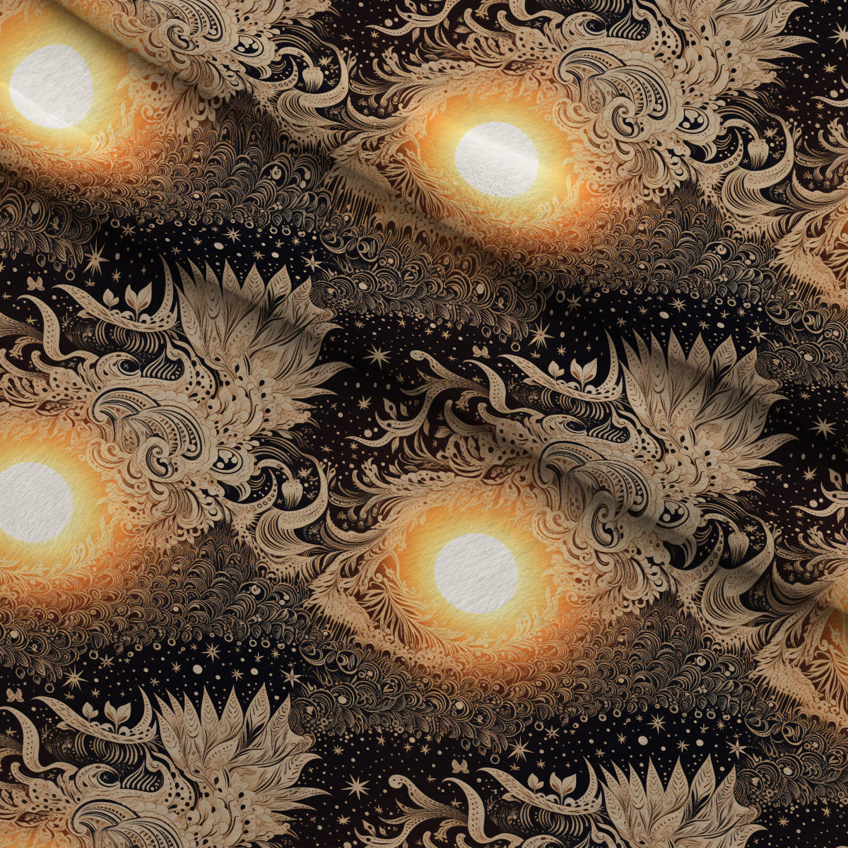 Gilded Nightfall Pattern 1 Minky Fabric