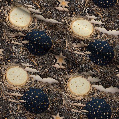 Gilded Nightfall Pattern 2 Minky Fabric