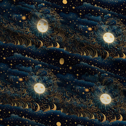 Gilded Nightfall Pattern 3 Minky Fabric