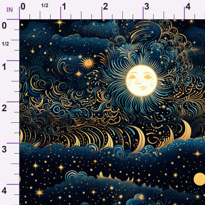 Gilded Nightfall Pattern 3 Minky Fabric