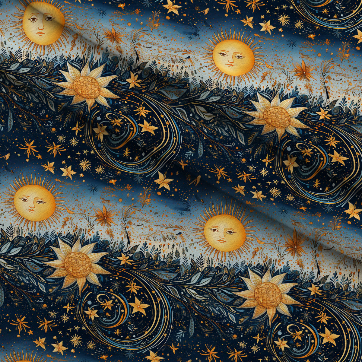 Gilded Nightfall Pattern 4 Minky Fabric