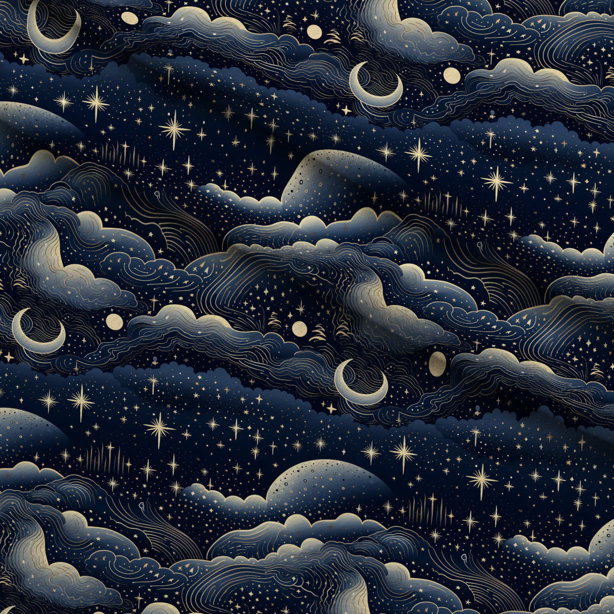 Gilded Nightfall Pattern 7 Minky Fabric