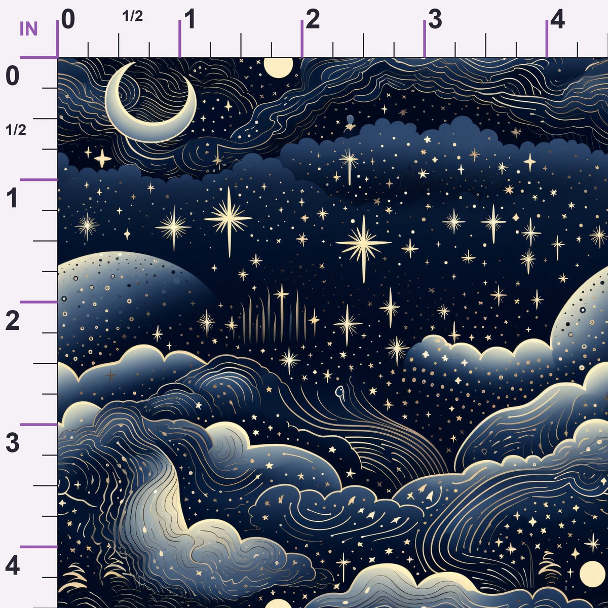 Gilded Nightfall Pattern 7 Minky Fabric