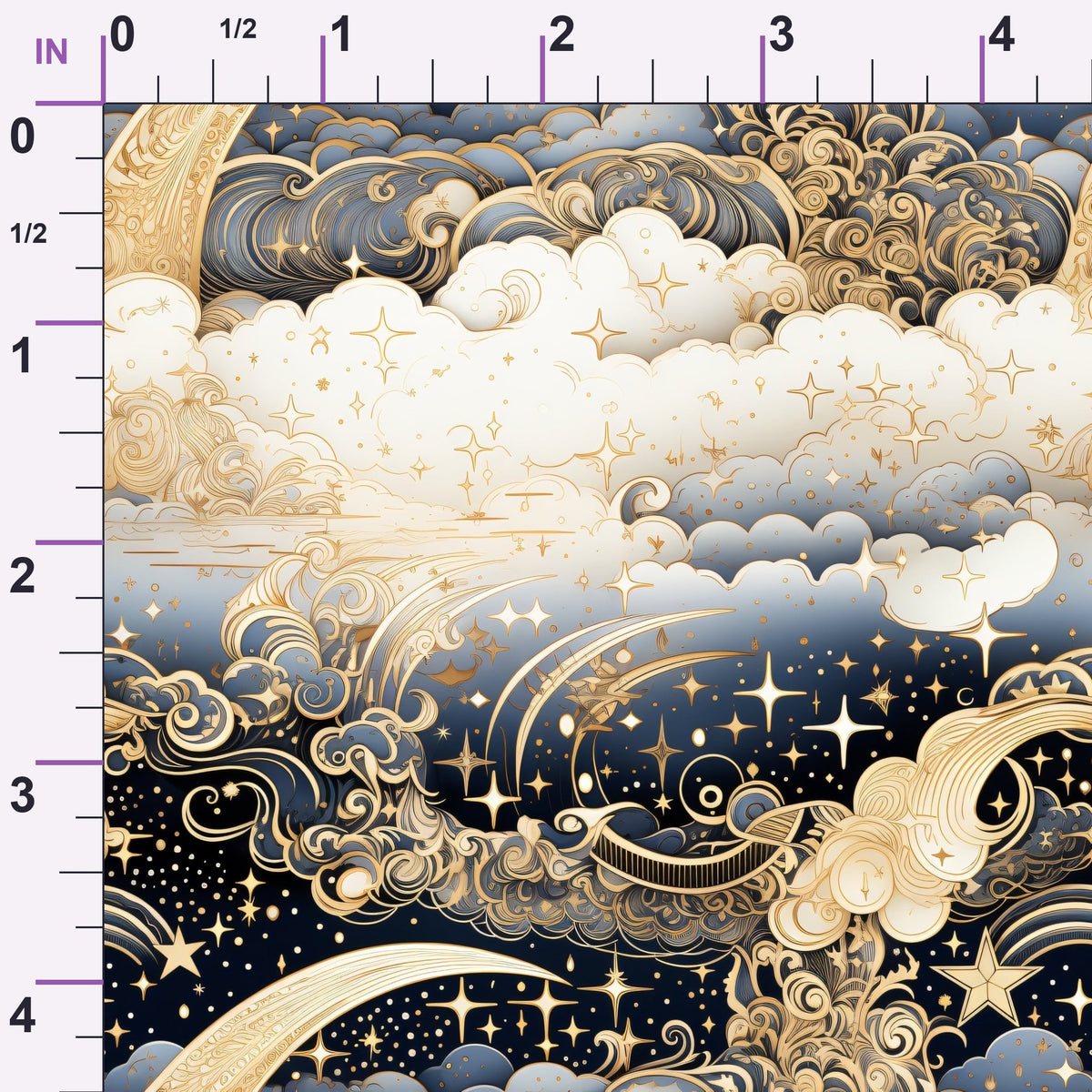 Gilded Nightfall Pattern 8 Minky Fabric