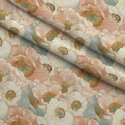 Gilded Peonies Pattern 14 Minky Fabric