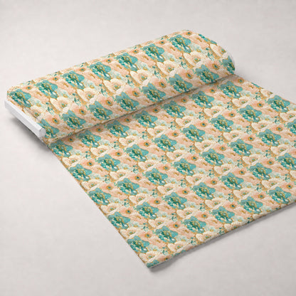 Gilded Peonies Pattern 16 Minky Fabric