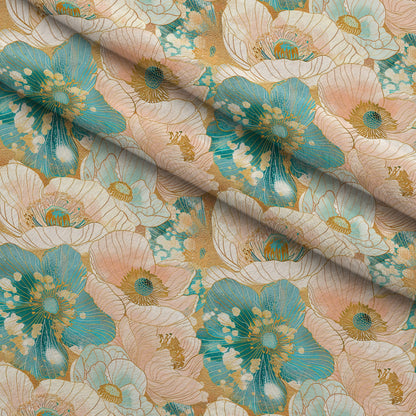 Gilded Peonies Pattern 16 Minky Fabric