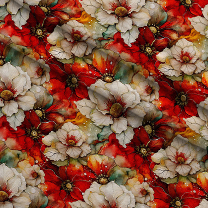 Gilded Poinsettia Reverie Pattern 1 Minky Fabric