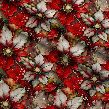 Gilded Poinsettia Reverie Pattern 10 Minky Fabric
