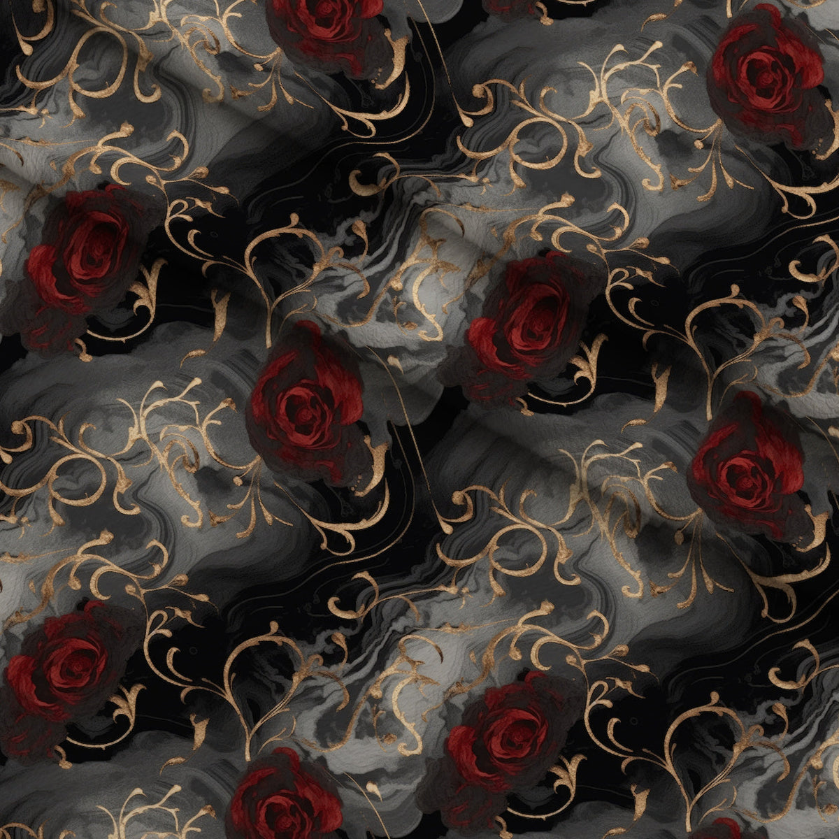 Gilded Rose Marble Pattern 1 Minky Fabric
