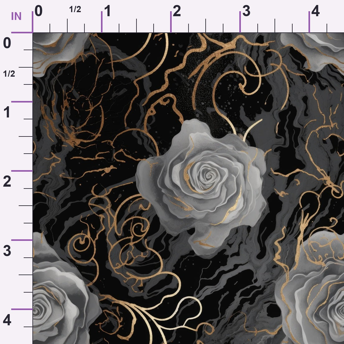 Gilded Rose Marble Pattern 5 Minky Fabric