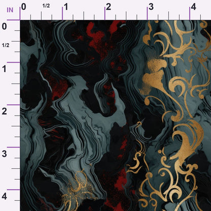 Gilded Rose Marble Pattern 6 Minky Fabric