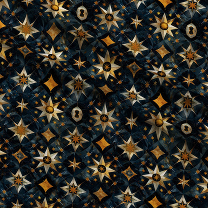 Gilded Starlight Pattern 2 Minky Fabric