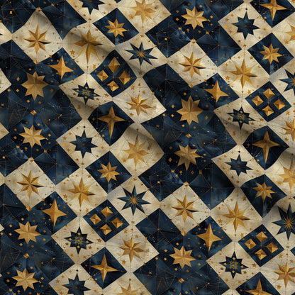 Gilded Starlight Pattern 3 Minky Fabric