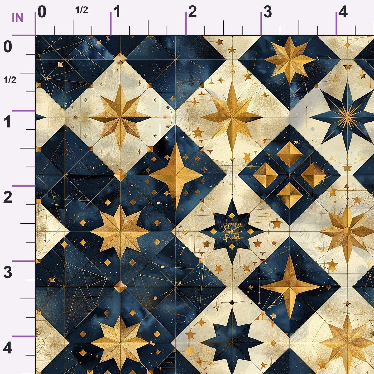 Gilded Starlight Pattern 3 Minky Fabric