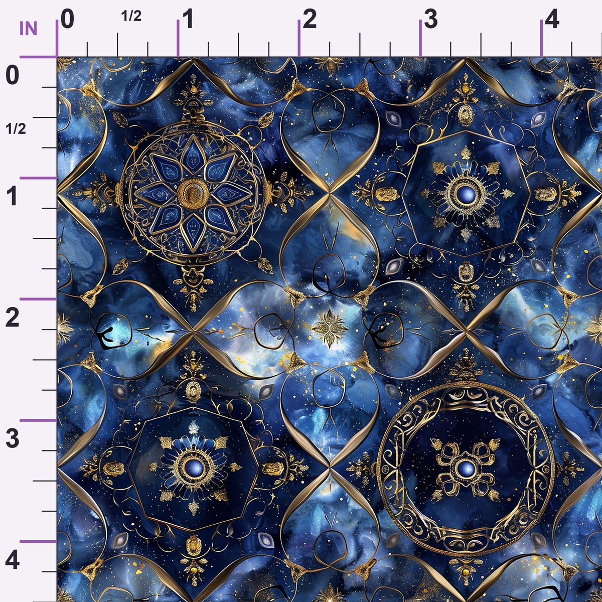 Gilded Starlight Pattern 4 Minky Fabric