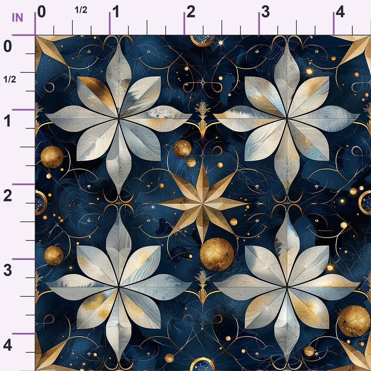 Gilded Starlight Pattern 5 Minky Fabric