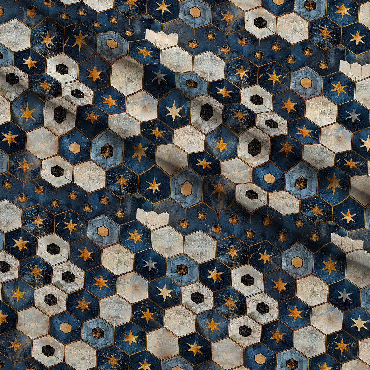 Gilded Starlight Pattern 7 Minky Fabric