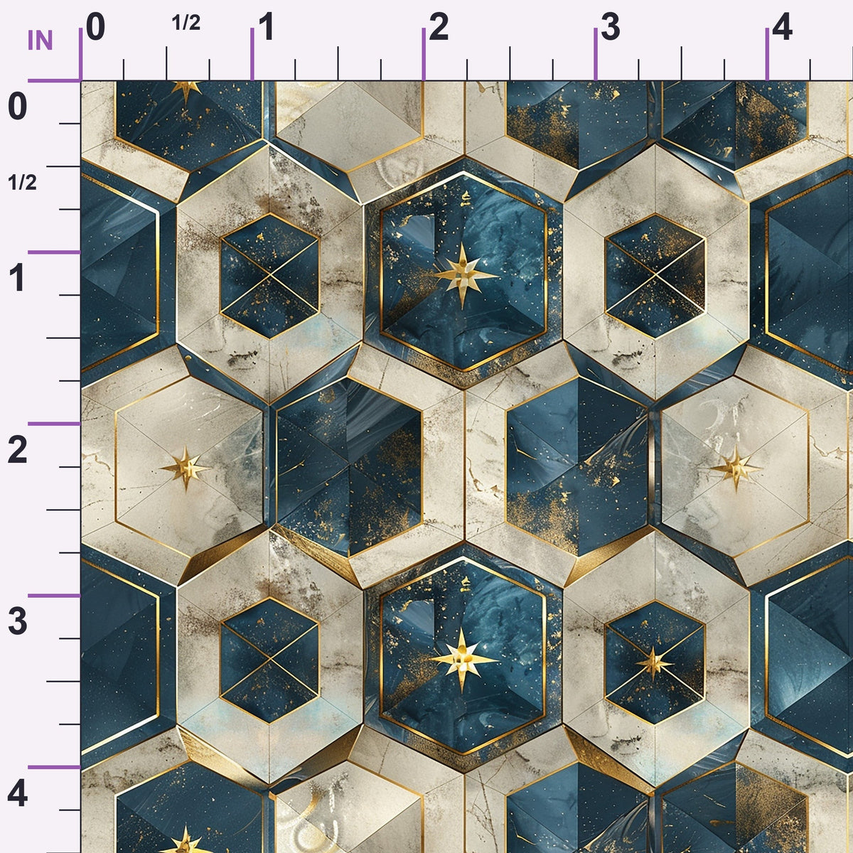 Gilded Starlight Pattern 9 Minky Fabric