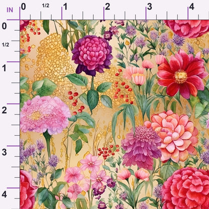 Gilded Twilight Blooms Pattern 11 Minky Fabric
