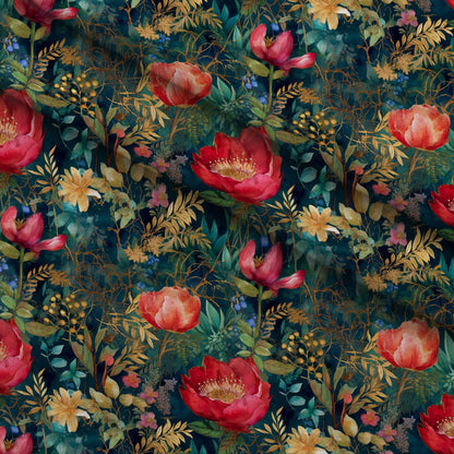 Gilded Twilight Blooms Pattern 12 Minky Fabric