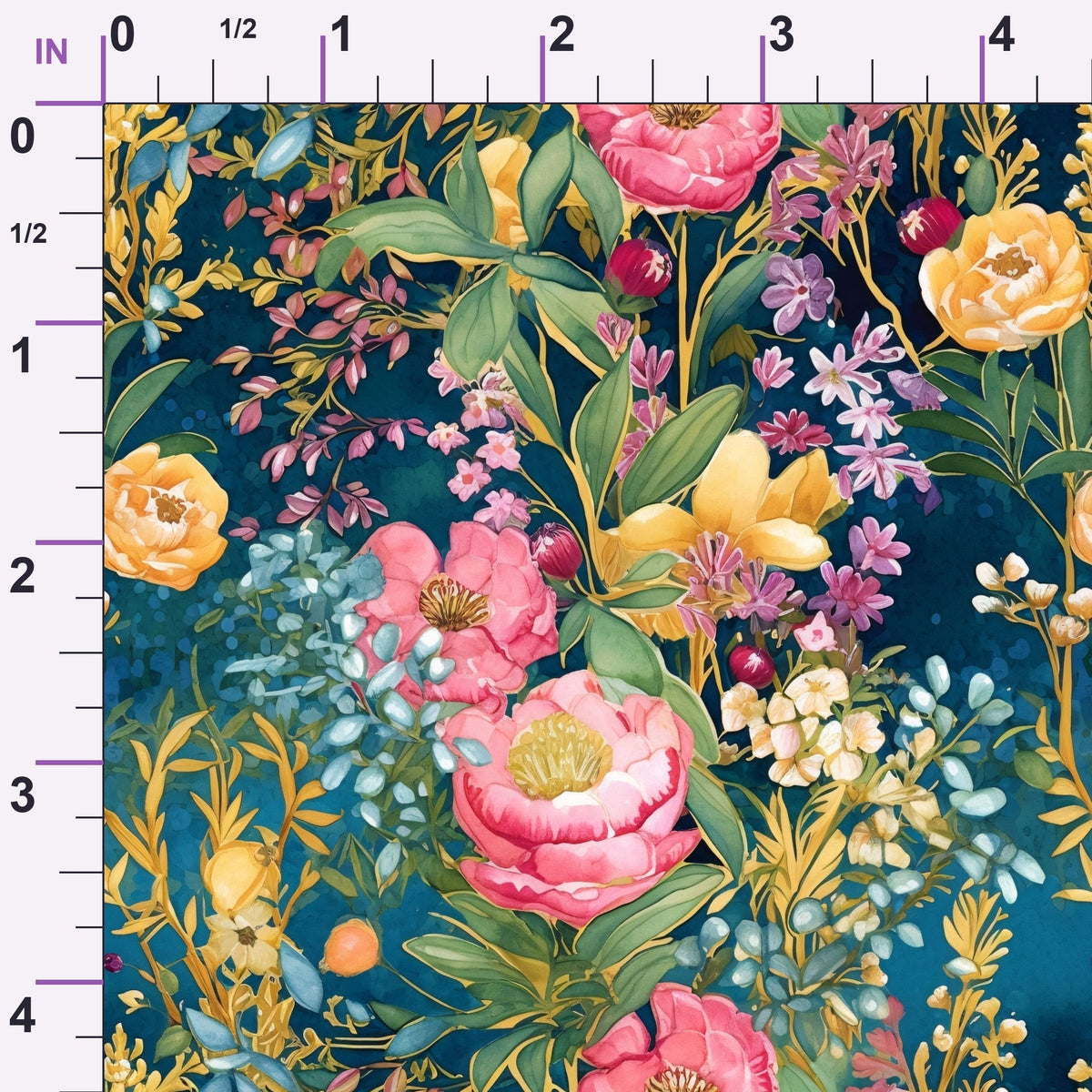 Gilded Twilight Blooms Pattern 14 Minky Fabric
