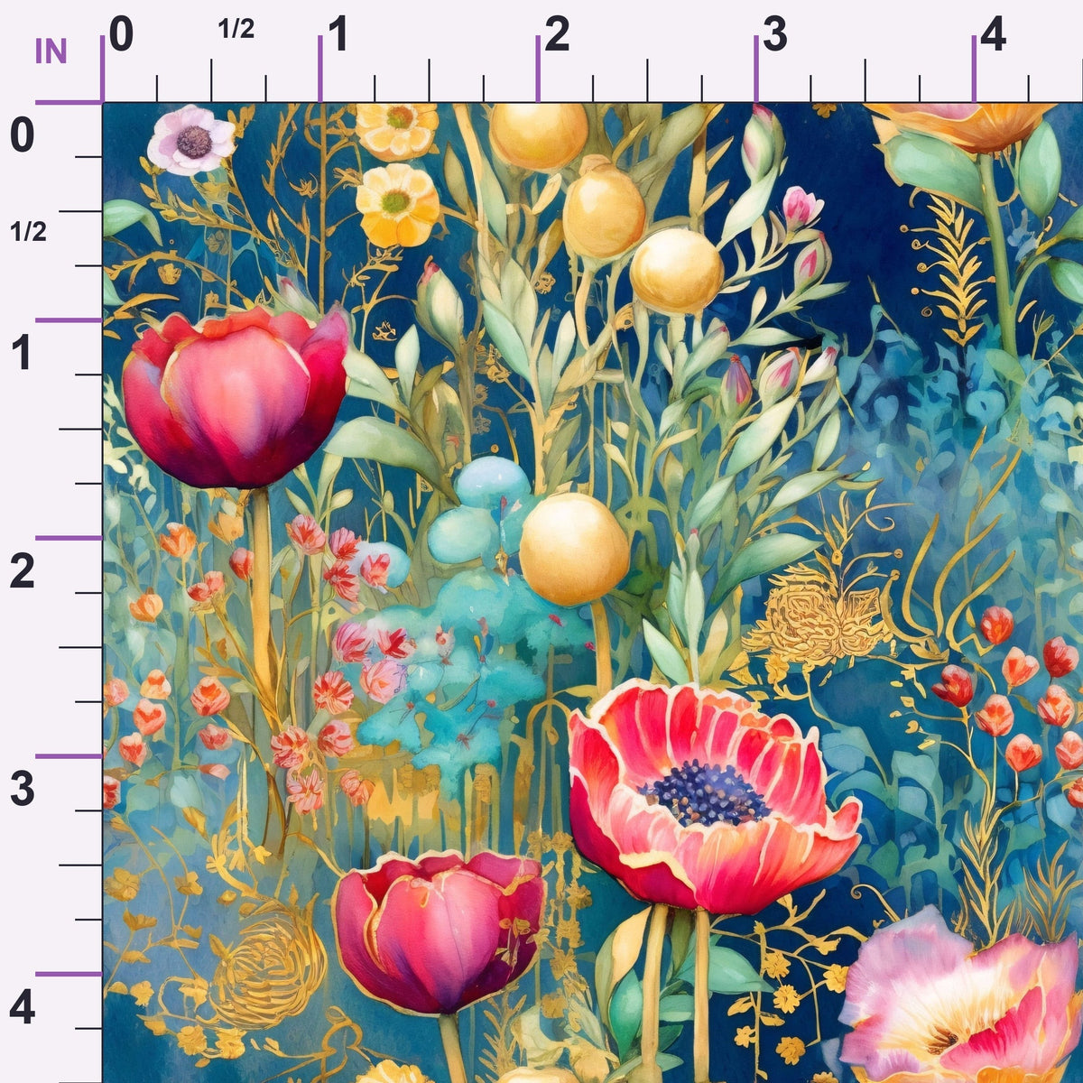 Gilded Twilight Blooms Pattern 15 Minky Fabric