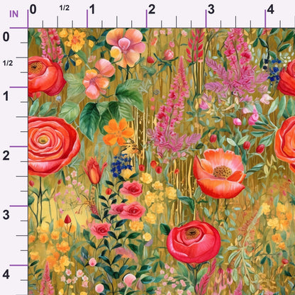 Gilded Twilight Blooms Pattern 16 Minky Fabric