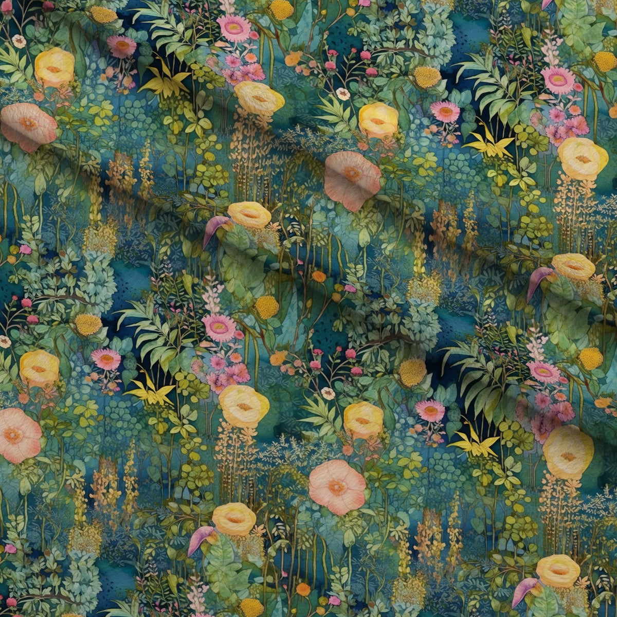 Gilded Twilight Blooms Pattern 17 Minky Fabric