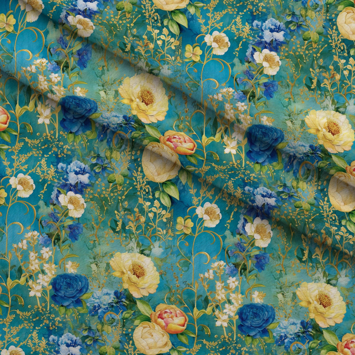 Gilded Twilight Blooms Pattern 19 Minky Fabric