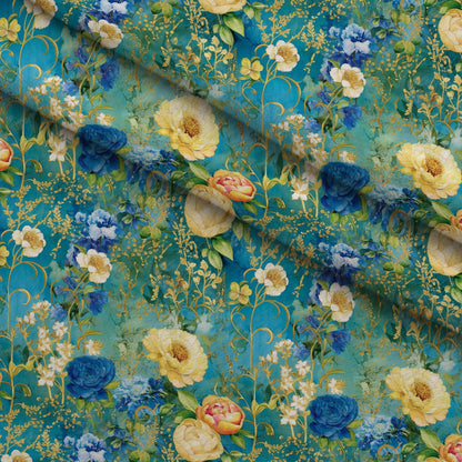 Gilded Twilight Blooms Pattern 19 Minky Fabric