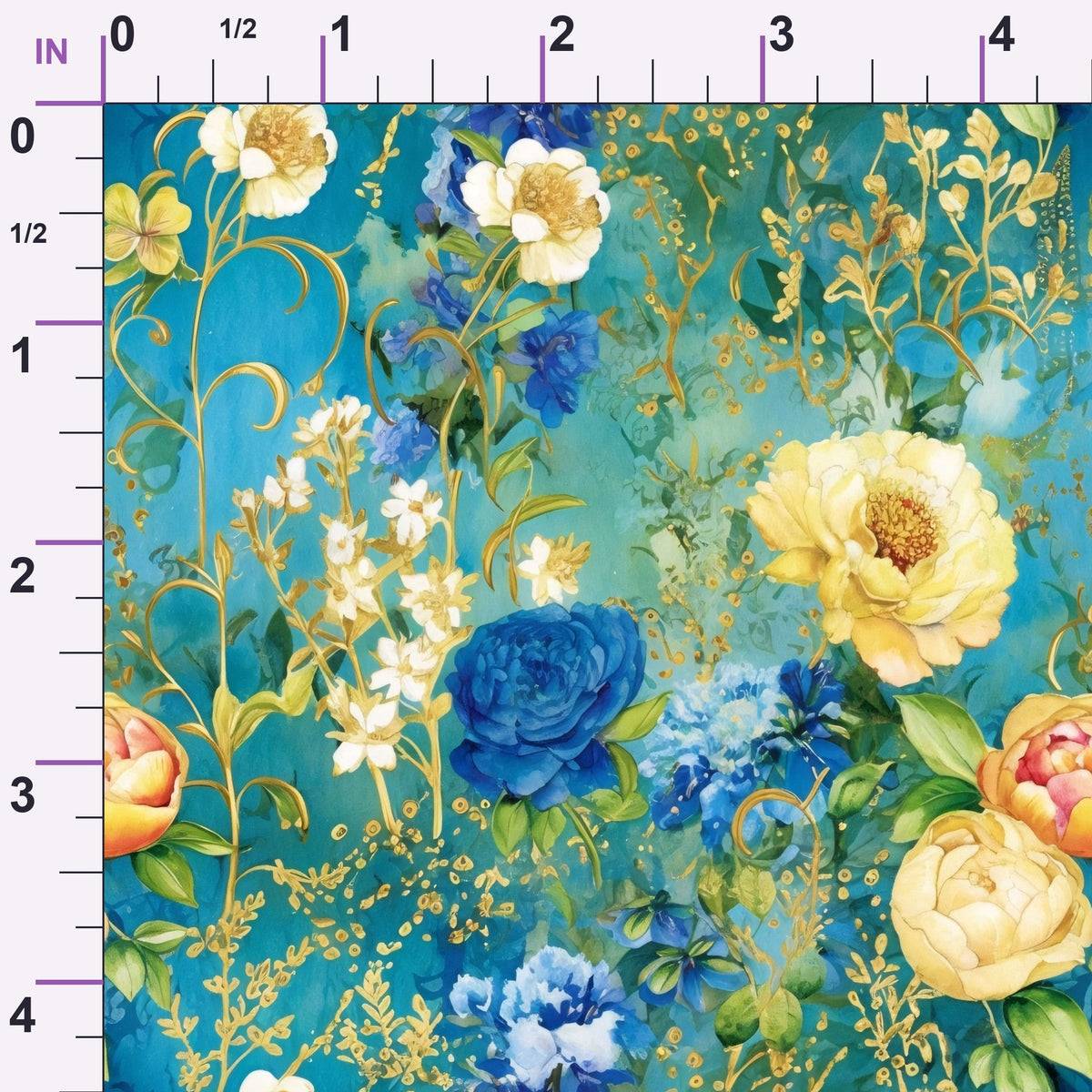 Gilded Twilight Blooms Pattern 19 Minky Fabric