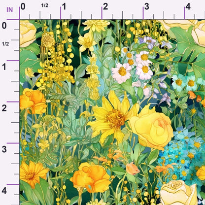 Gilded Twilight Blooms Pattern 4 Minky Fabric