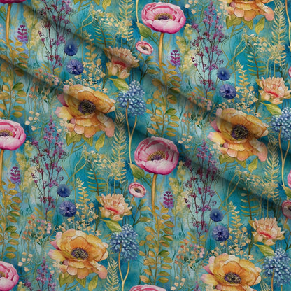 Gilded Twilight Blooms Pattern 5 Minky Fabric